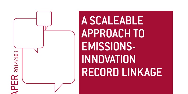 A Scaleable Approach To Emissions-Innovation Record Linkage